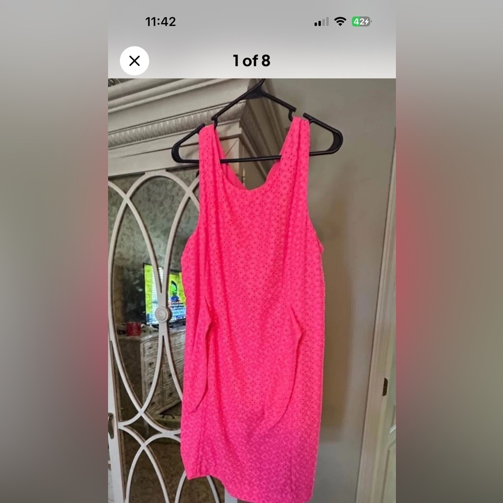 Lilly Pulitzer Pink Sheath Mini Dress Halter Neck